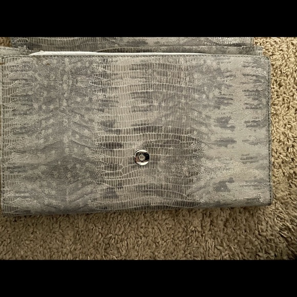 Michael Kors Leather Snake Print Clutch - Picture 2 of 12